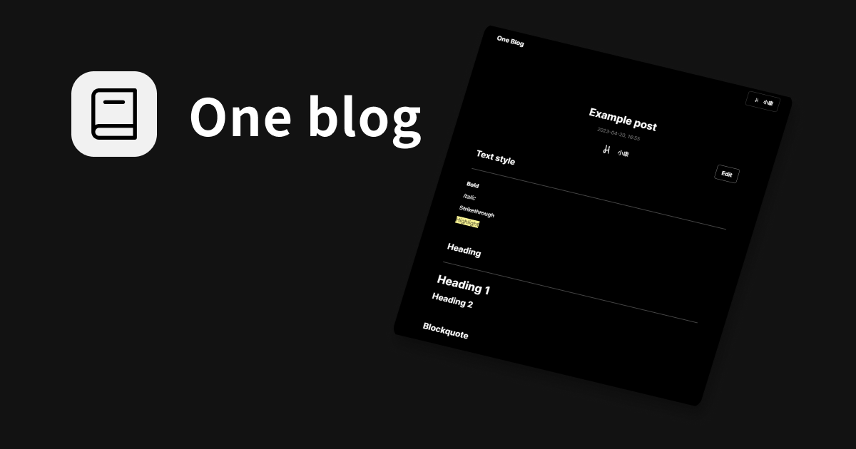 One Blog